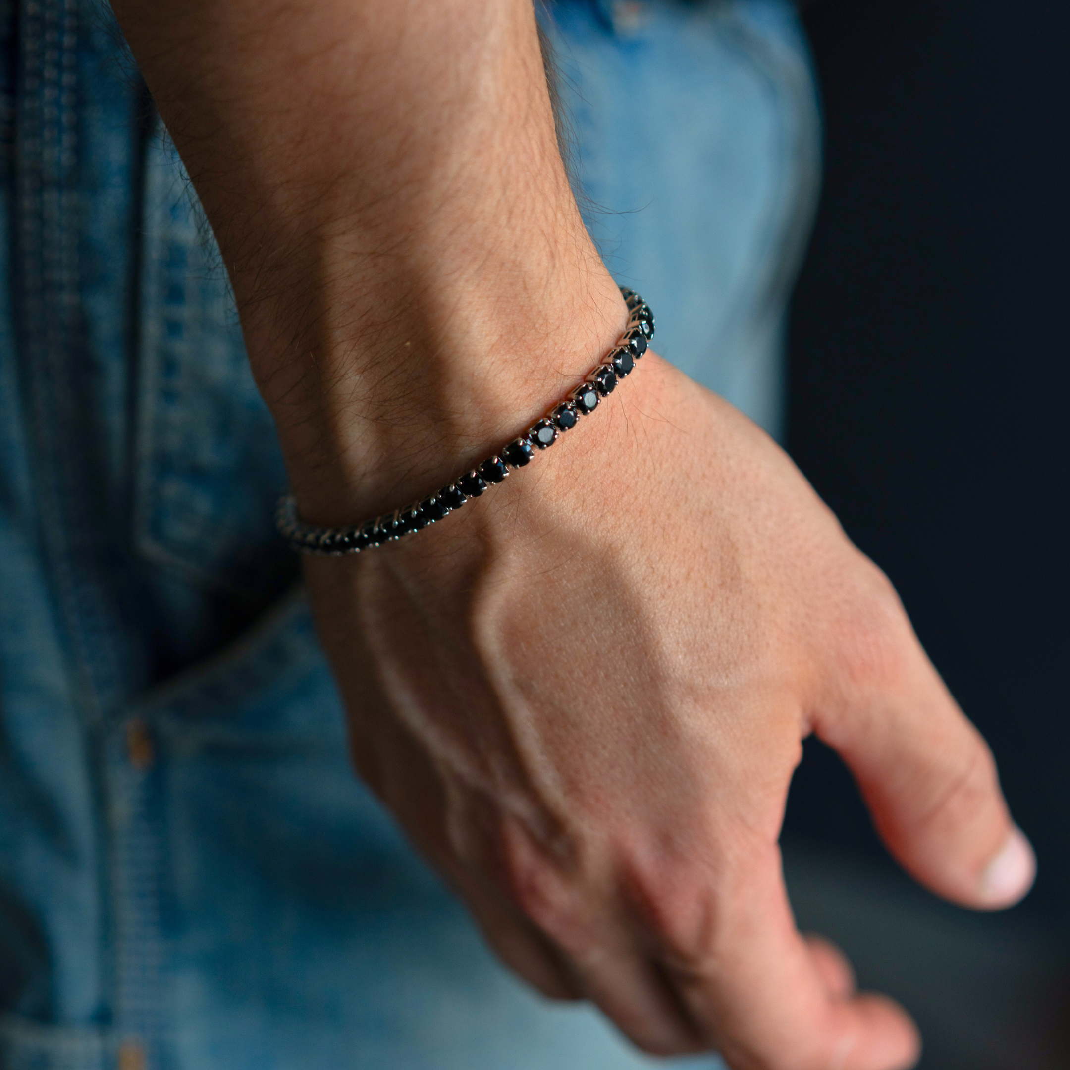 4MM - OBSIDIAN TENNIS BRACELET