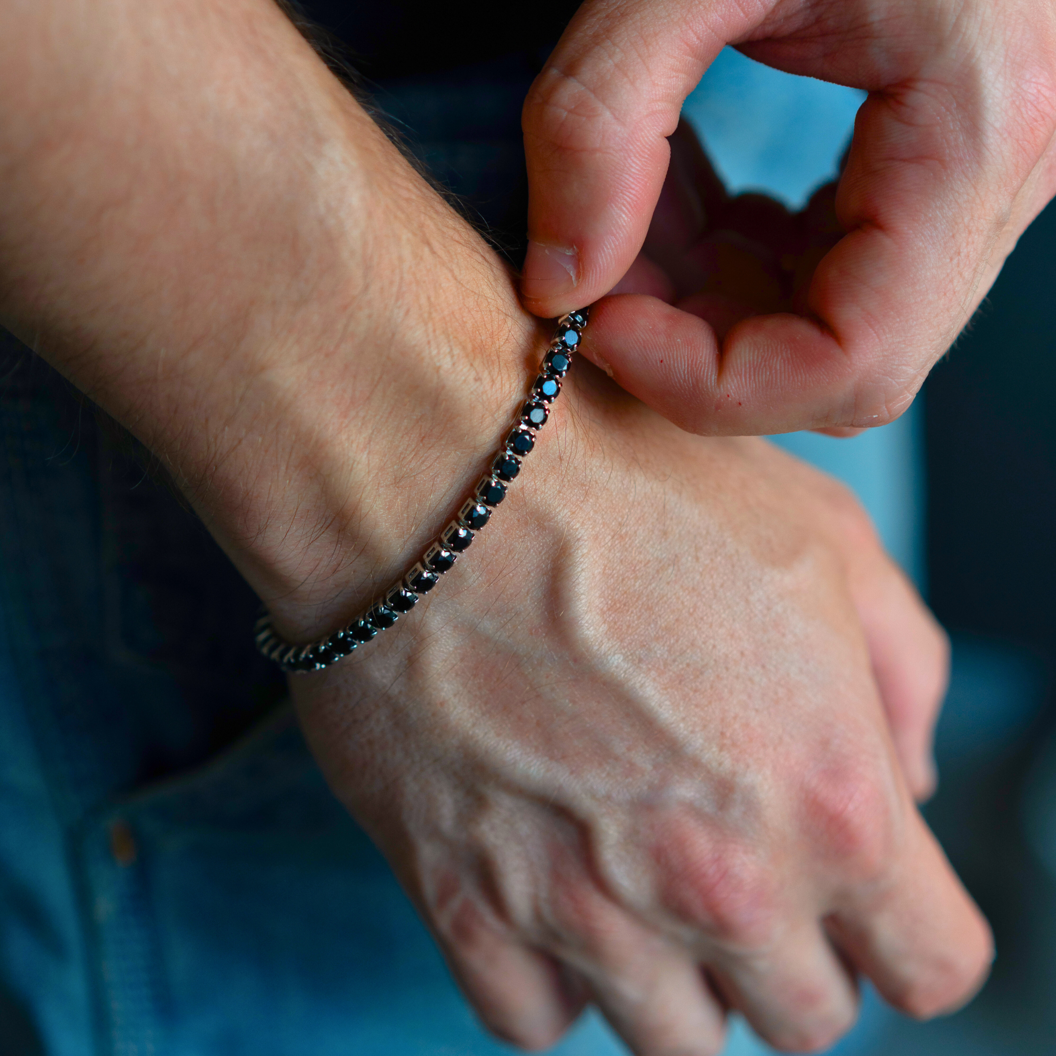 4MM - OBSIDIAN TENNIS BRACELET