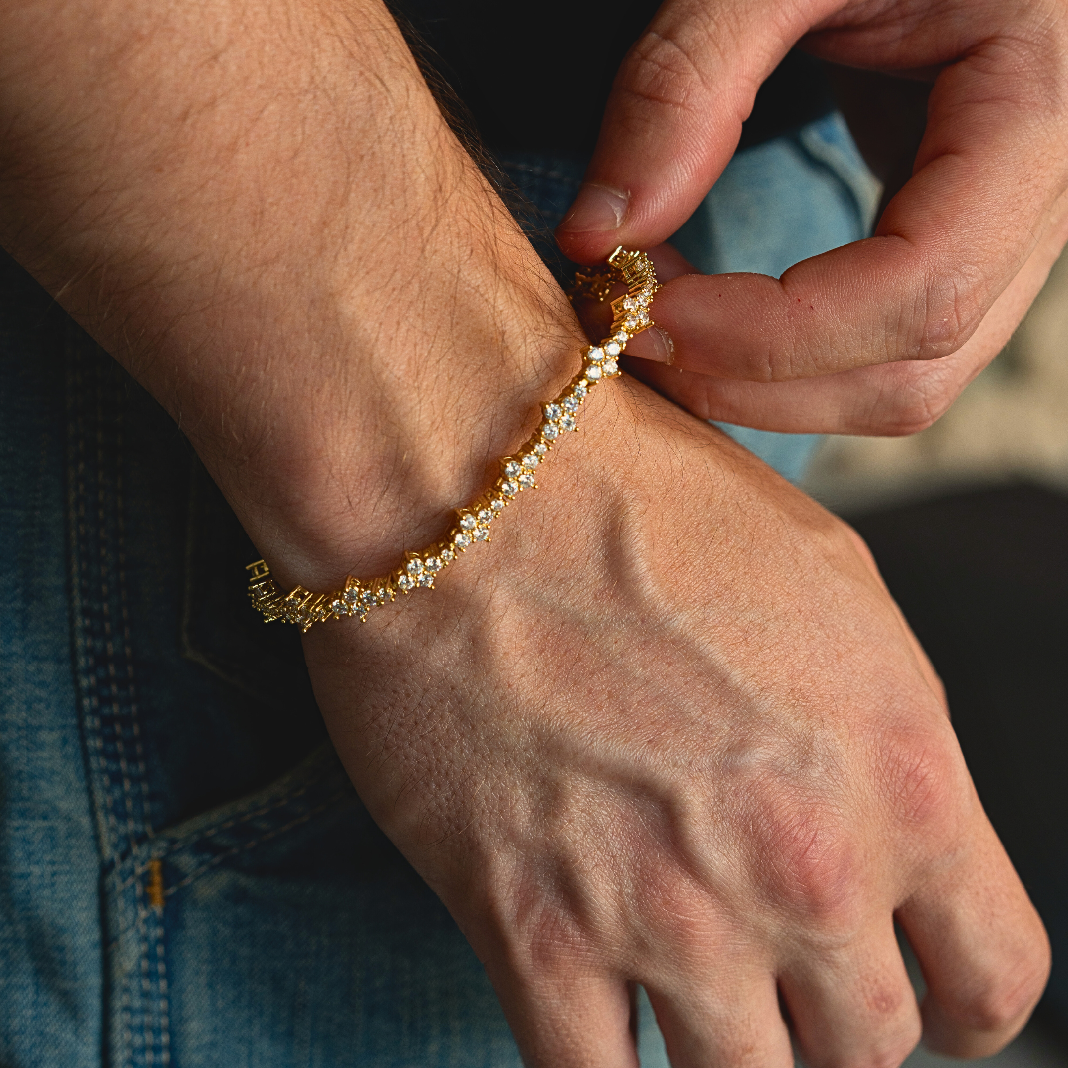 6MM - CROSS ELEGANT BRACELET GOLD